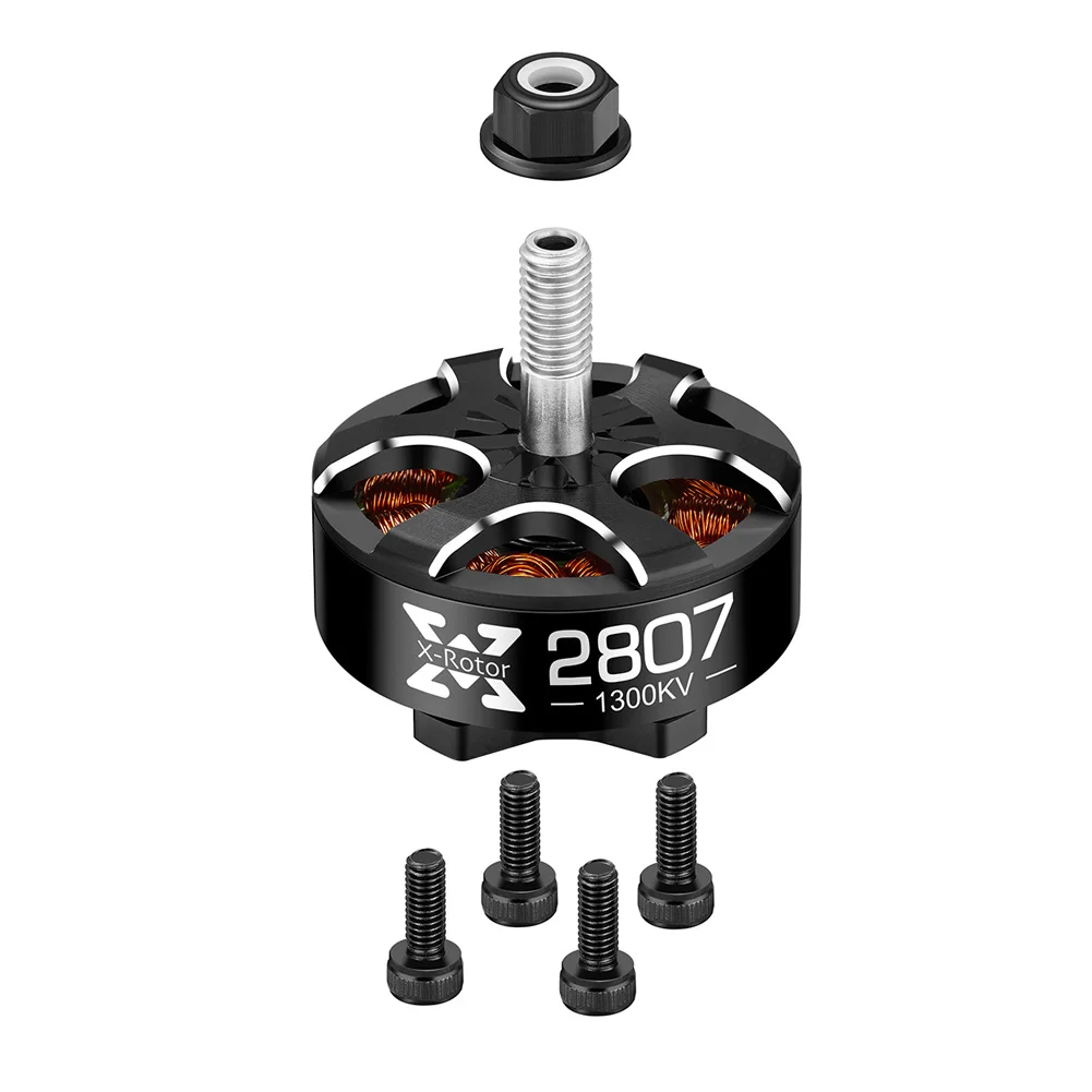 4pcs HOBBYWING Xrotor 2807 4-6S 1300KV / 4-5S 1500KV / 3-4S 1700KV Black Brushless Motors for RC FPV Racing Drone Accessories