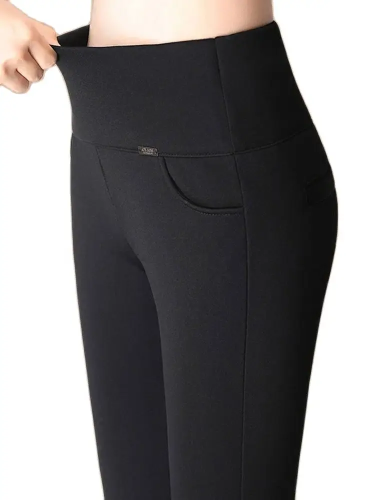 Pantaloni a matita a vita alta per le donne pantaloni neri elasticizzati alla moda Femme Leggings Slim da donna Casual 2024 OverSize S-6XL Bottoms