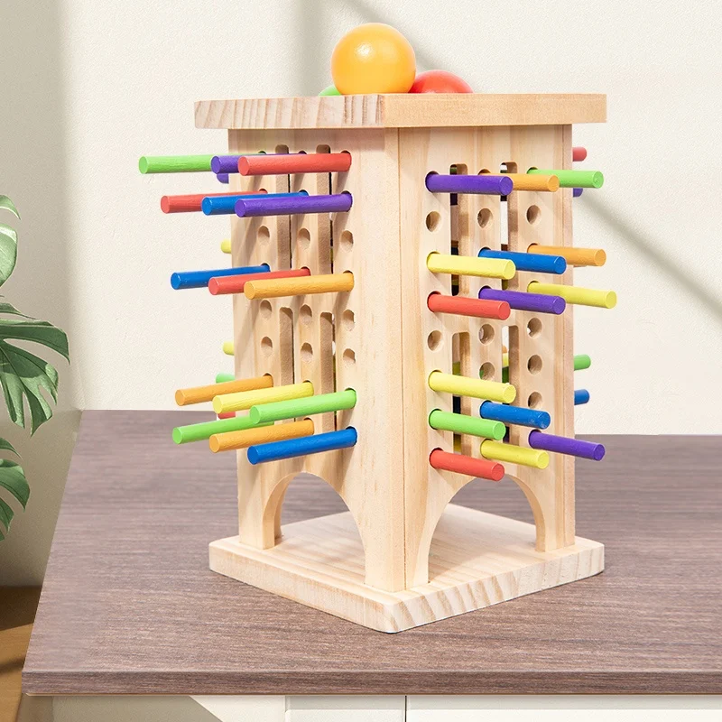 Gioco da tirare con bastoncini di legno per bambini, per l'apprendimento dei colori, per l'addestramento della concentrazione, giocattoli e regali interattivi da tavolo per famiglie