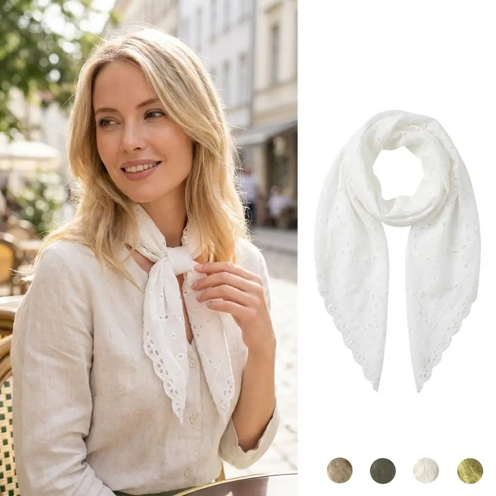 

Stylish Lightweight Floral Triangle Scarf Thin Korean Style Vintage Neck Scarf Soft Head Wrap Spring Summer Bandana Daily Use