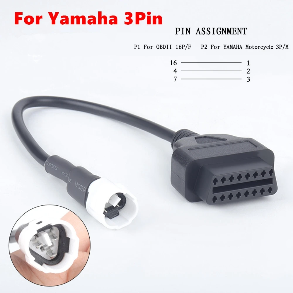 Motorcycle Diagnostic Cable Motorbike Diagnostic Cable for Honda 4Pin for YAHAMA for multi-brand OBD 2 Extension Cable