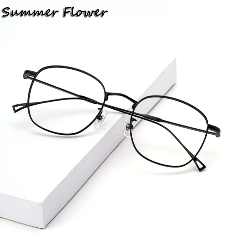 

High End Pure Titanium Glasses Men Fashion Trend Prescription Lenses Frame for Woman Round Gafas Top Quality Spectacle