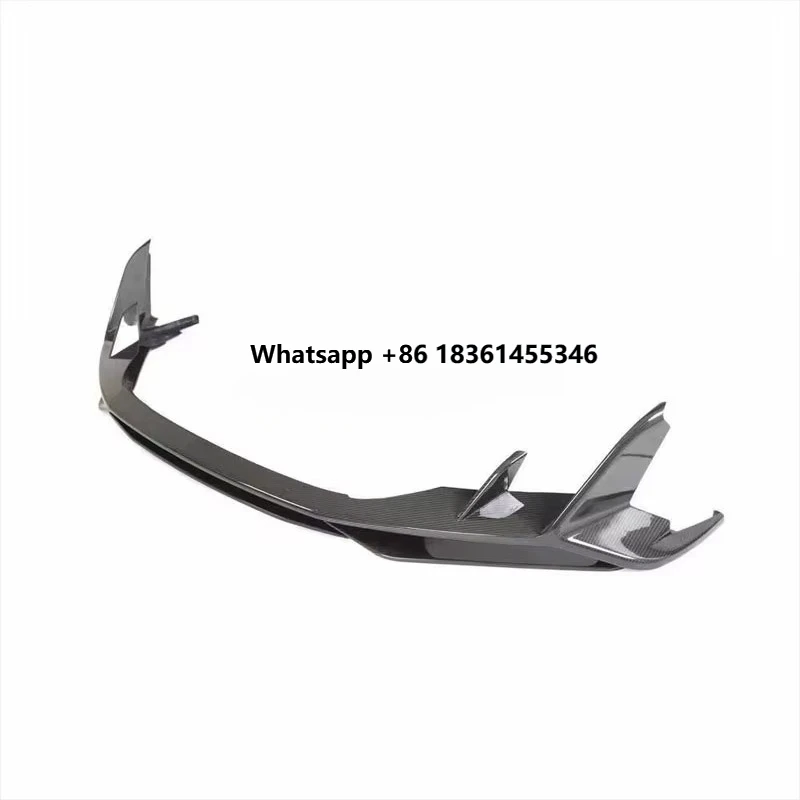 

For R8 Upgraded Dry Carbon Fiber Front Spoiler Body Kit with Polished Finish Black Color for 2021-2023 Models