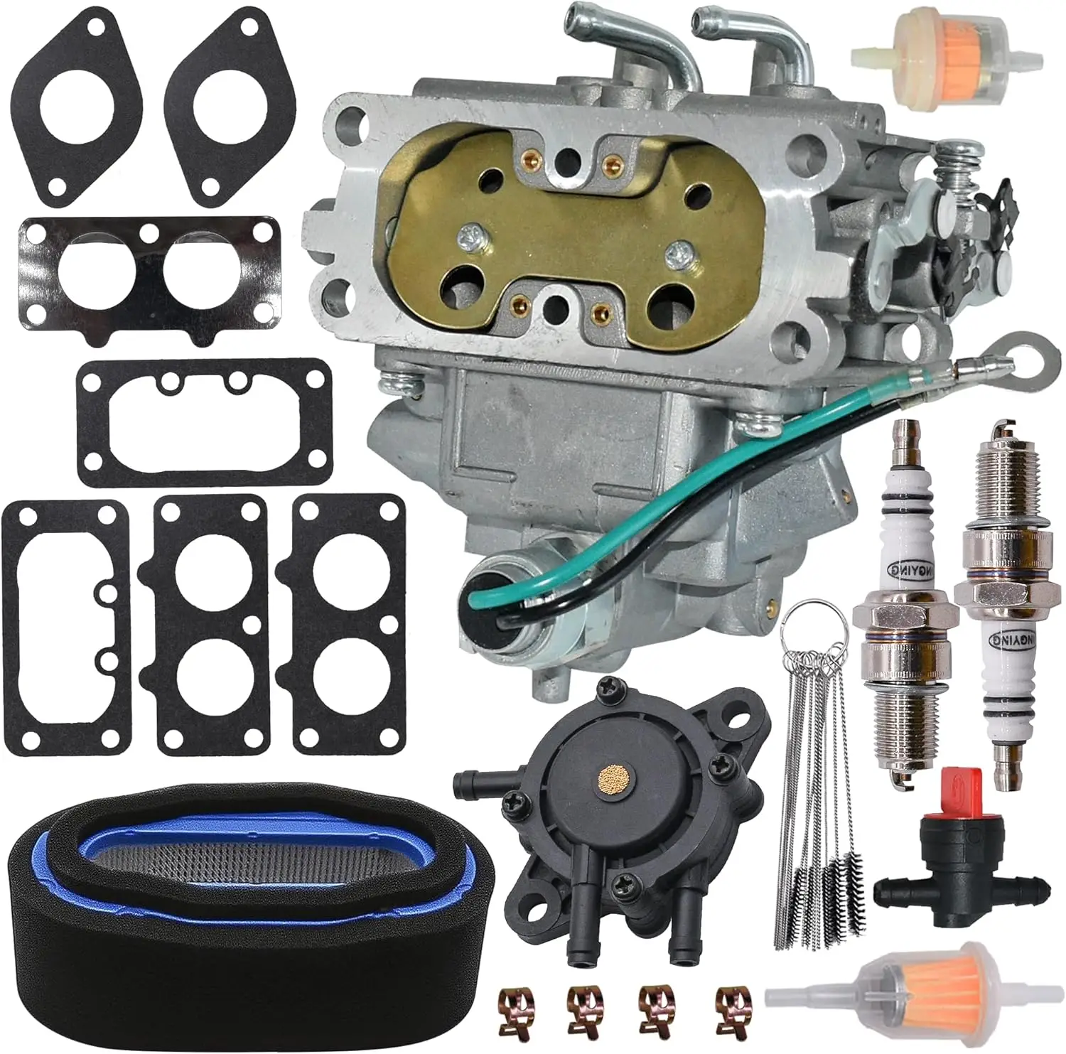 15003-7041 15003-7077 Carburetor Kits for Kawasaki FH601V 4-Cycle Engine With Air Filter Fuel Pump Spark Plug