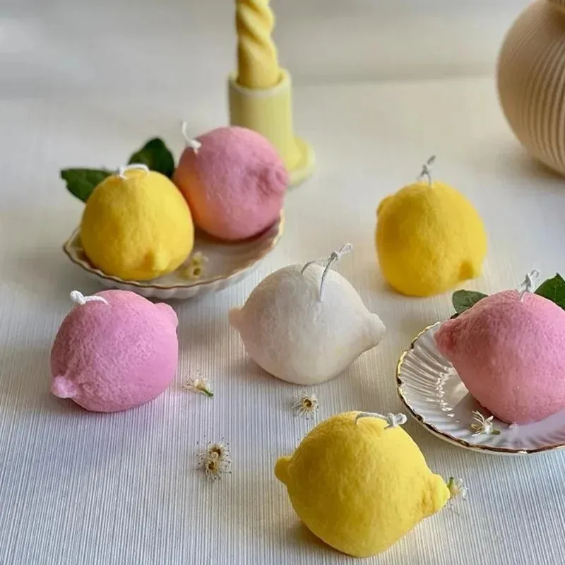 2026 New Premium 1/2pcs Latest 3D Fruit Candle Mold Pumpkin Lemon Strawberry Soap Plaster Mold Home Decor Gift