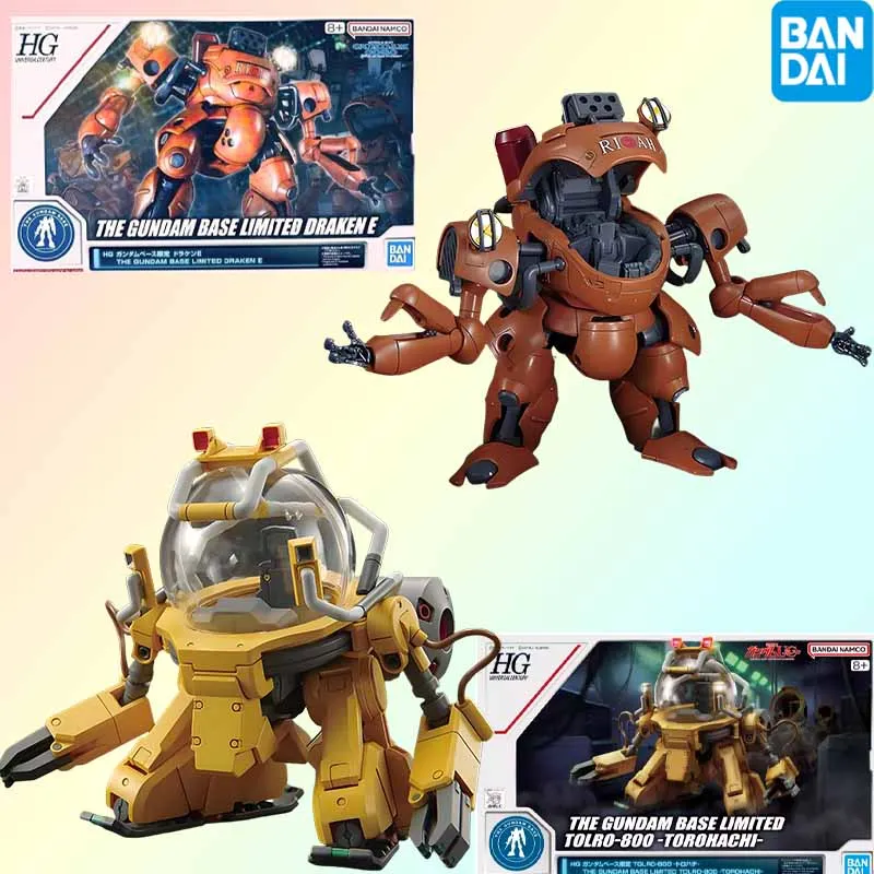 Oryginalny model do składania Bandai GUNDAM HGUC THEGUNDAM BASELMITED ORAKENE 1/144, figurka akcji z anime, zabawka kolekcjonerska.