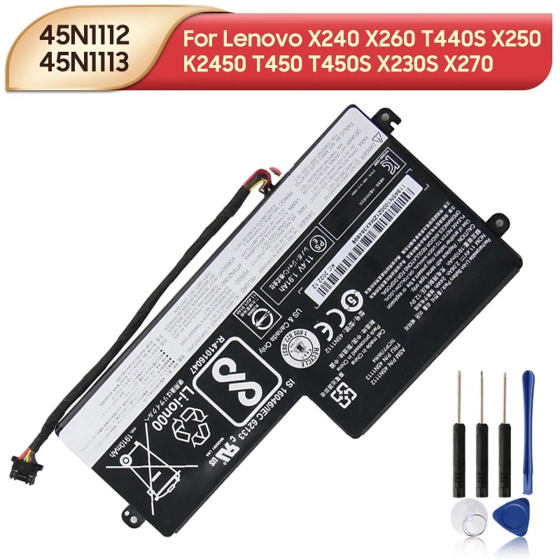 

Новый сменный аккумулятор 45N1112 45N1113 для Lenovo ThinkPad X240 X260 T440S X250 K2450 T450 T450S X230S X270 T470P 460 L450
