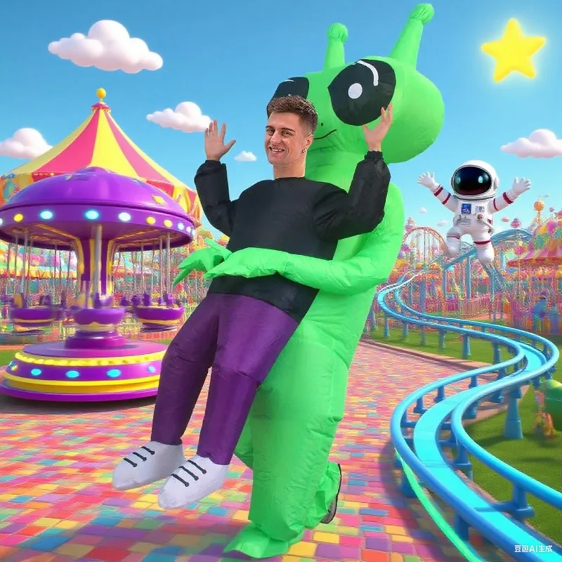 

Надувной костюм инопланетянина для взрослых, забавный надувной костюм «инопланетянин», Хэллоуин, необычная вечеринка, косплей, щупальце большого глаза, игра «инопланетянин»