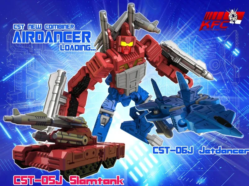 EM ESTOQUE Transformação KFC TOYS The Headmasters CST-05J Slamtank CST-06J Jetdancer Action Figure