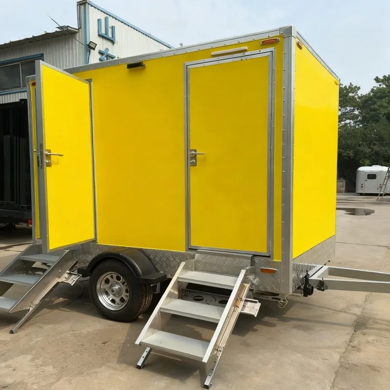 Mobile Toilet Rural Eco Friendly Restroom Outdoor Washroom Shower Trailer Portable Sanitary Facility Toilet Customizable FOB