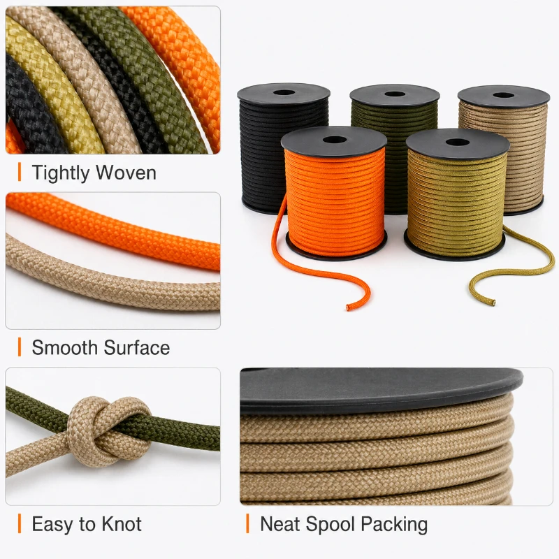 Corda Paracord 550 de 4mm, 30/ - Outdoor Camping Extension Cord avaliação e preço