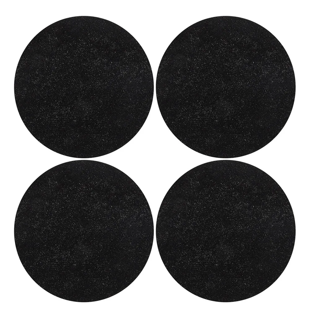 4Pcs Kitchen Compost Filters Charcoal Replacement Pads Round Design Deodorizer for Trash Bins Fiber Cotton Filter