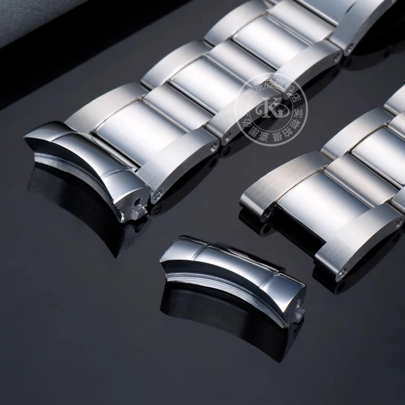 حزام فولاذي دقيق عالي الجودة لسلسلة BLANCPAIN 50 5015 من الفولاذ المقاوم للصدأ منحني ملحقات ساعة فولاذية دقيقة 23 مللي متر #6