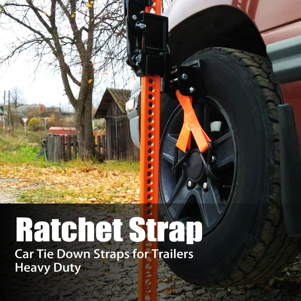 4 Stück 2 x 15 E-Track-Ratschengurte 4400 Pfund Hochleistungs-Zurrgurte können im Transport, Bewegung, Versand von befestigt werden