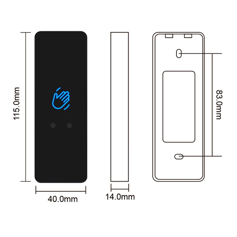 Waterproof 12V/24V Touchless Infrared Sensor Switch No Touch Contactless Switches Door Release Access Control Exit Button