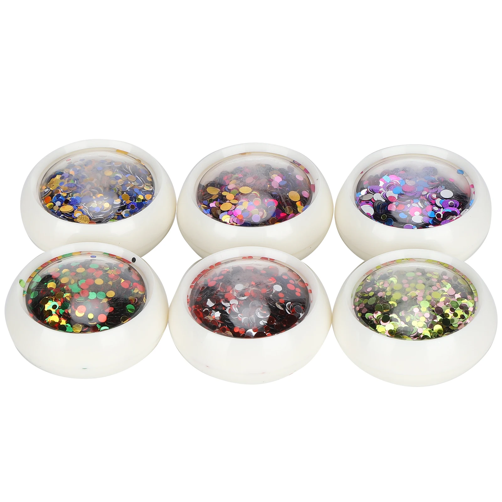 Glitter Sequins Decoration Making Supplies Decoration Crumbs DIY Adornment Supplies Round Sequins 6 Boxes for Home for Friends