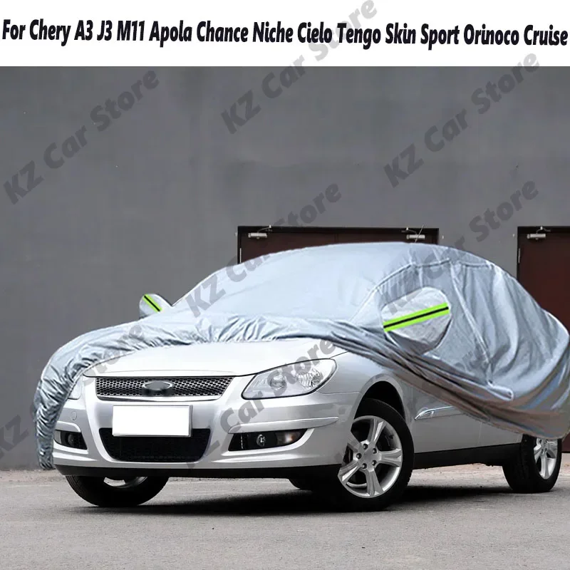 Funda Protectora Completa para Auto, Protección Contra Sol, Nieve y Lluvia para Chery A3 J3 M11 Apola Chance Niche Cielo Tengo Skin Sport Orinoco Cruise