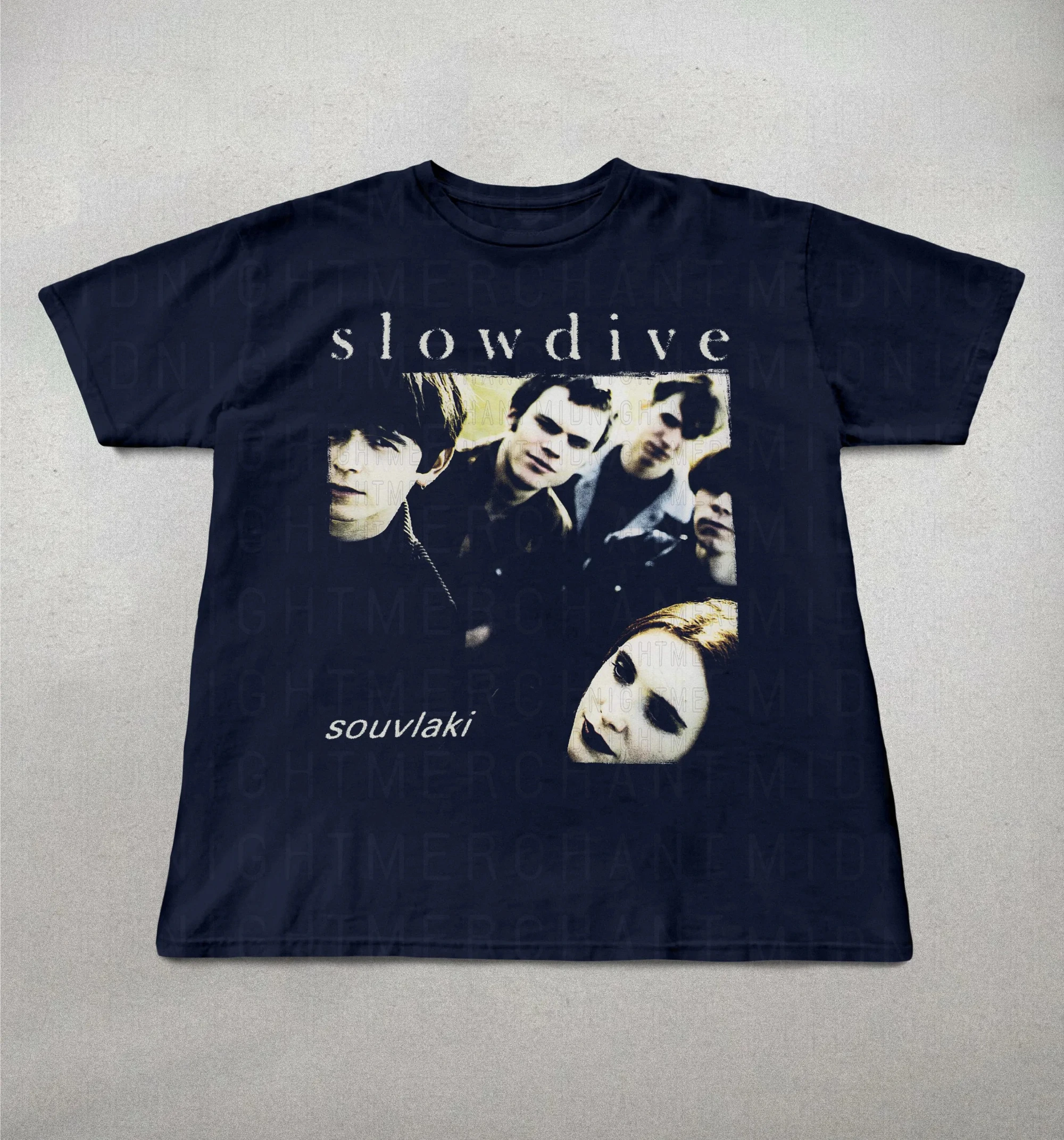 

Slowdive Soulaki T-shirt A Gift From A 90s Band T-shirt for Her An Alternative Rock Band T-shirt A T-shirt with Retro Patterns