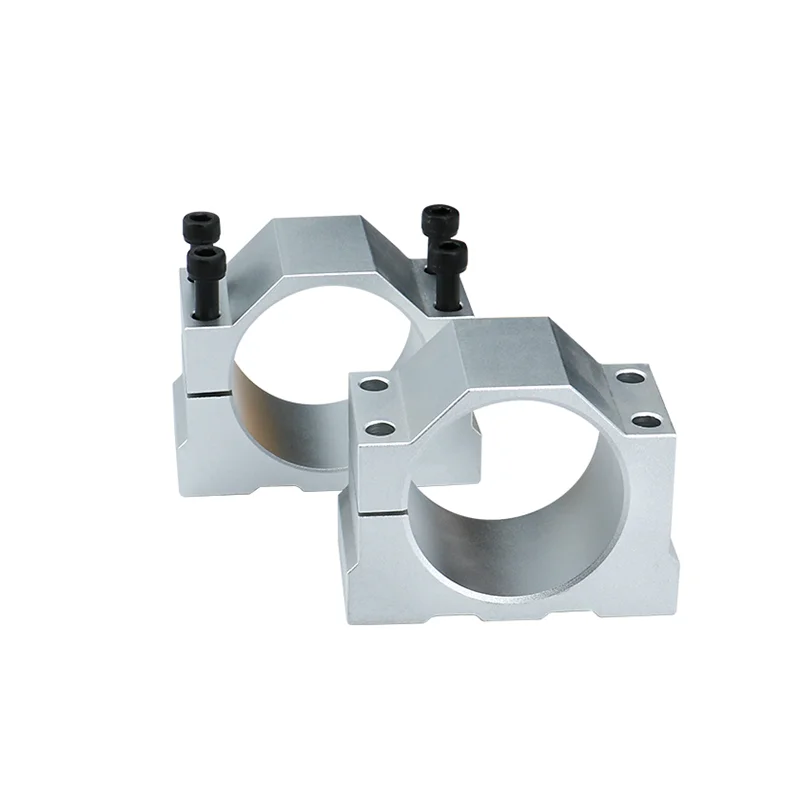 52mm 65mm 80mm Aluminum Spindle Clamp Motor Bracket with 4pcs Screw for CNC Engraving router Machine Motor Mounting Holder
