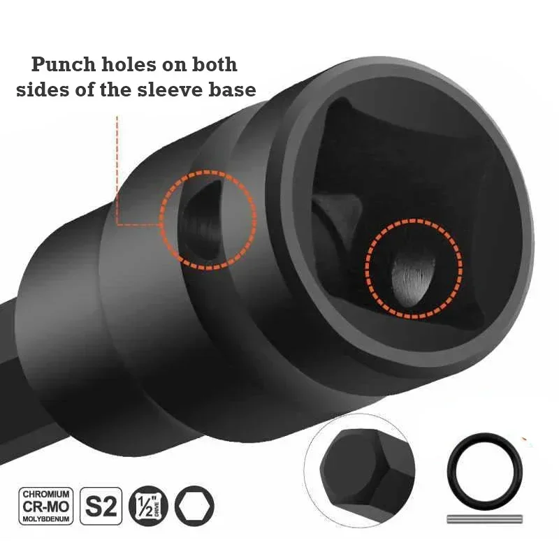 S2 Hexagonal Screwdriver Sleeve Lengthen Hex Socket Sleeve Bit Nut Driver Screwdriver Drill Bit Electric Manual Wrench Tools