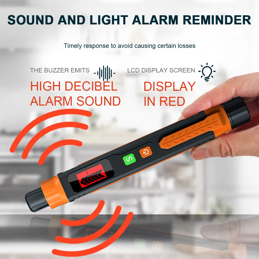 Natural Gas Leak Detector Sensitive Gas Detector with Audible & Visual Alarm Natural Gas Sniffer LCD Display for Methane Propane