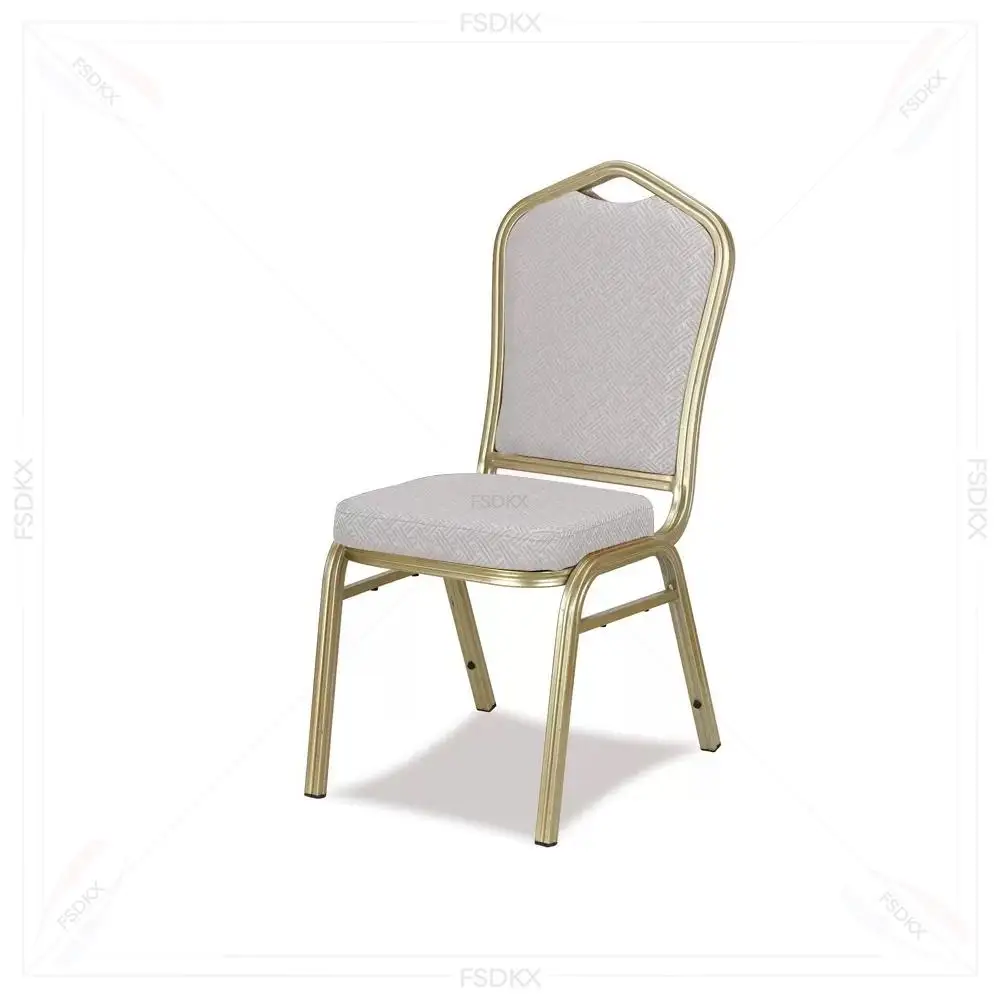 Hotel Hall Gold Stackable Banquet Restaurant Dining Wedding Chair for Events Decoration