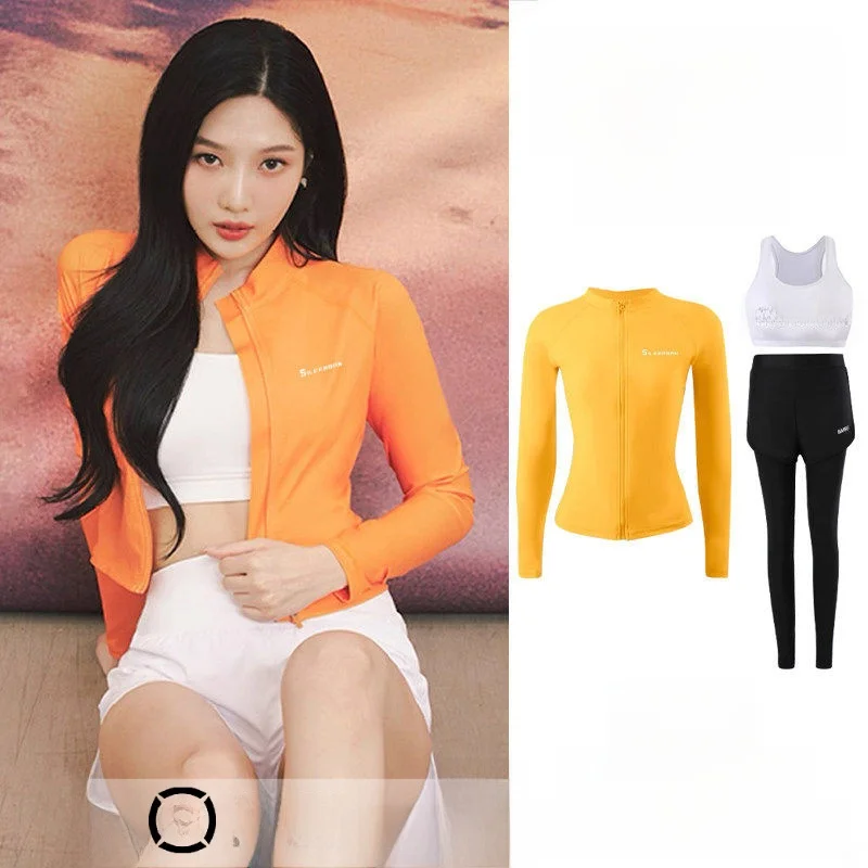 

Women's Long Sve Wetsuit Two Piece Swimsuit Diving Suit Snorkeling Set Qui Dry Conservative Jellyfi Costume by Xia Zhi...