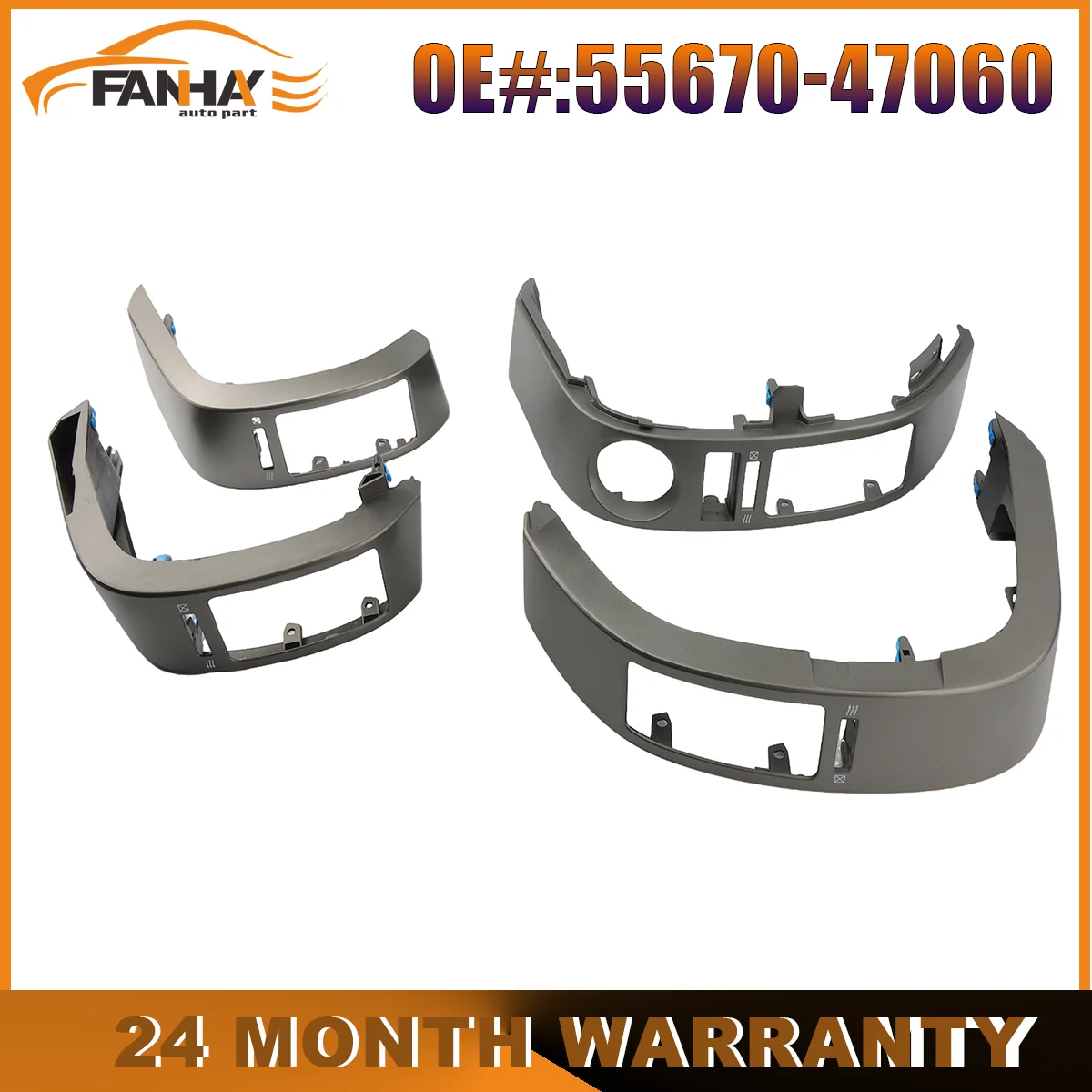 

4x Air Conditioner Outlet Panel Cover 55670-47060 5567047060 55680-47020 55680-47020 For Toyota Prius 2004-2009 RHD Accessories
