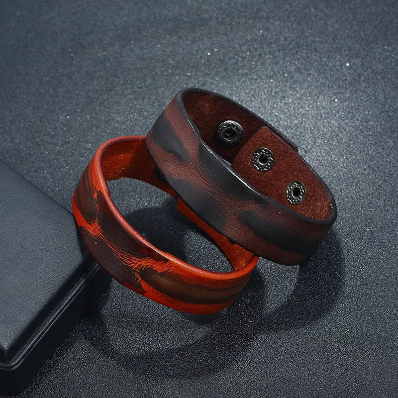 New design simple vintage genuine leather bracelet