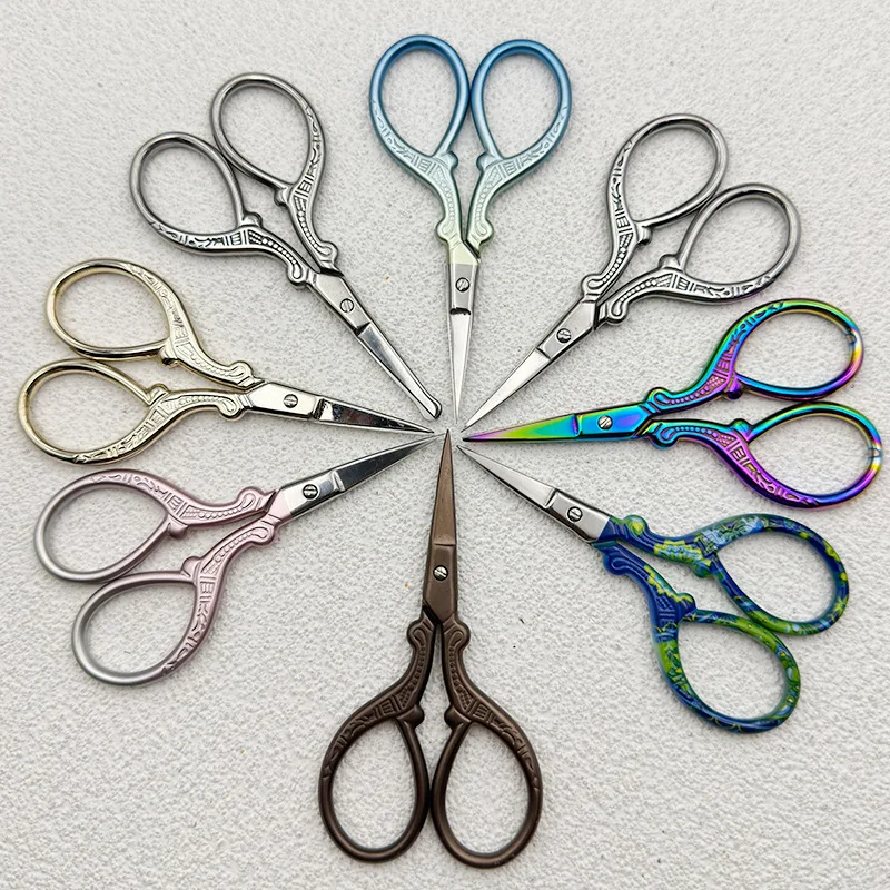 新入荷 ソーイングカッター カラーコーティング ステンレス製 ミニハサミ クラシック 刺繍ハサミ テーラーハサミ