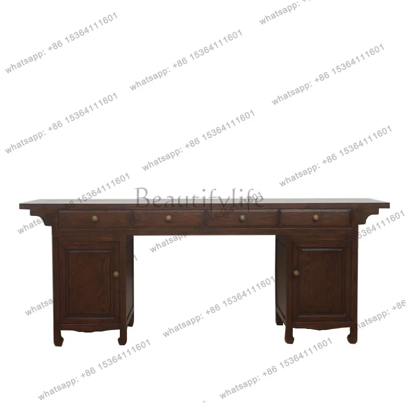 New Chinese Solid Wood Simple Office Computer Desk Chinese Desk Antique checkout page