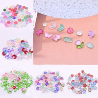 50pcs 8mm  Mix Color Star Elephant Fish Moon Flower Bead Czech Glass Loose Beads for Jwelry Making DIY Accessories Handmade
