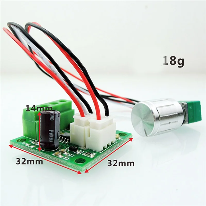 High Quality-1803BKW PWM Motor Speed Controller 1.8-12V 2A 30W Adjustable DC Regulator Switch For DIY Projects And Robotics