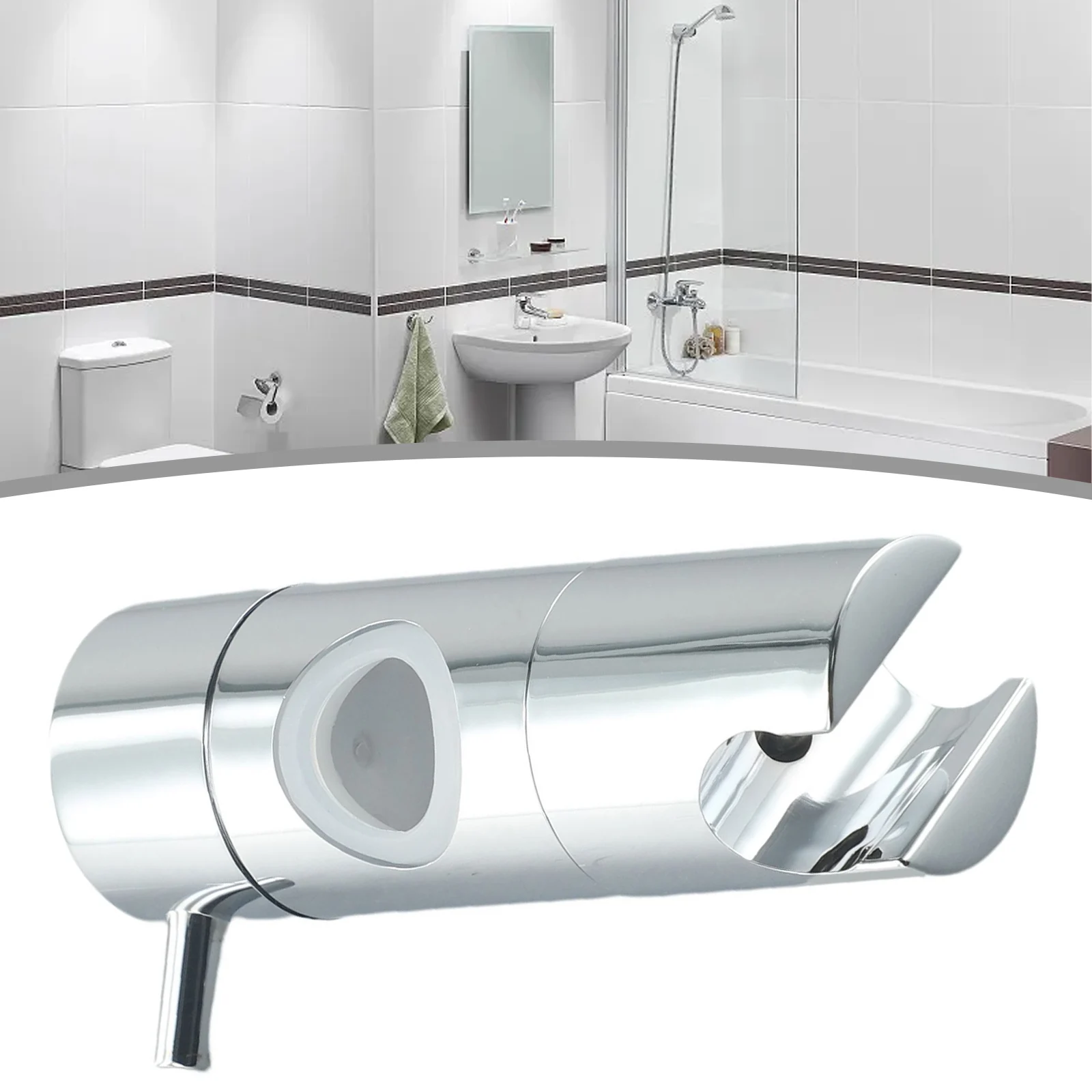 Bathroom Head Holder ABS Convenient Easily Install Reliable Sturdy Construction Brand New High Quality Material