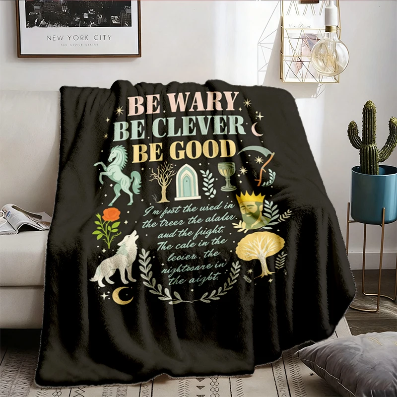 One Dark Window Flannel Blanket, The Shepherd King Dark Fantasy Bookish Flannel Throw, Elspeth Spindle Merch, Rachel