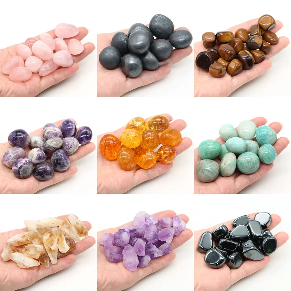 Natural Tumbled Stone Healing Crystal Bulk Ore Gravel Quartz Specimen Mineral Gemstone Garden Tank Aquarium Home Decoration Gift