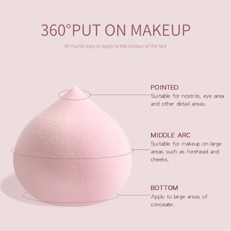 5 個ミニ化粧品卵ウェットとドライ両用フォーム大型パウダーパフメイクアップツールメイクアップブレンダー