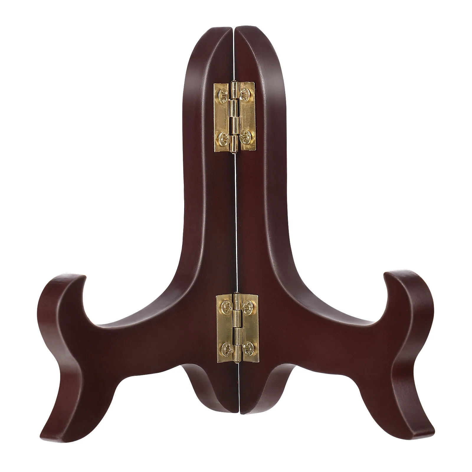 Sturdy Crafted Wood Display Stand Plate Easel Folding Holder for 5-10Cm Trays Saucers Photos Art Certificates Living Room Desk