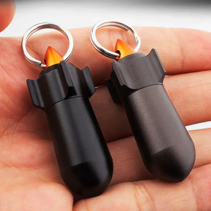 Nuevo Mini caja de pastillas portátil de almacenamiento de botellas impermeable de Metal, caja de cápsulas de almacenamiento con sello EDC de aleación de aluminio, herramienta para acampar al aire libre