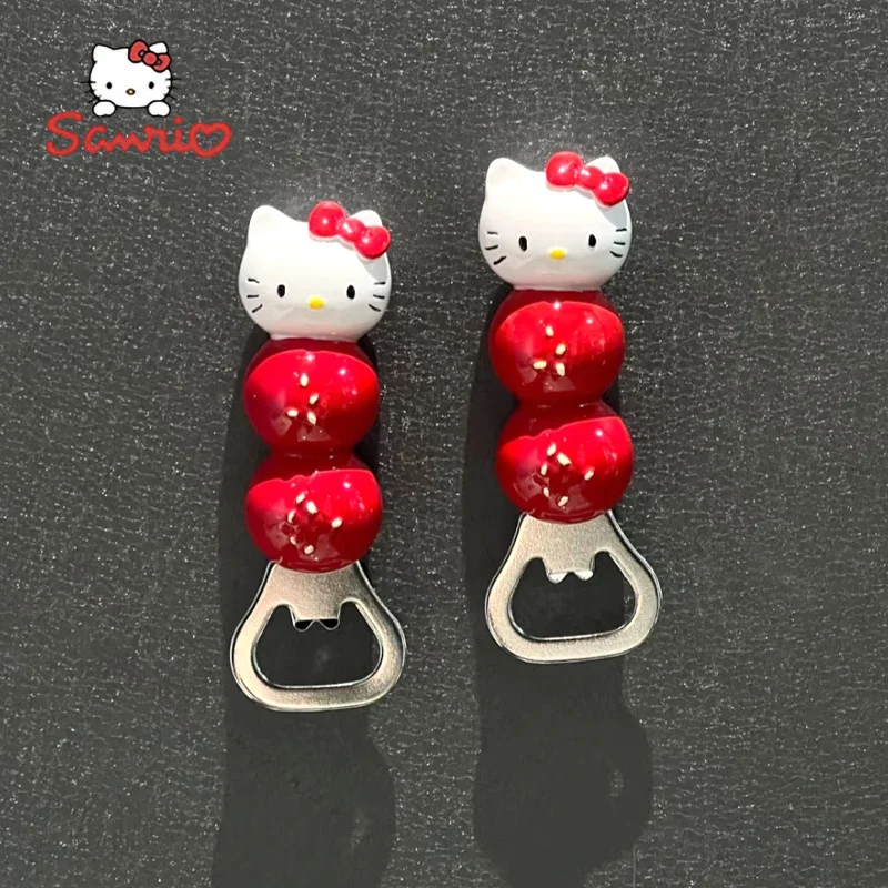 

Kawaii Hello Kitty 3D Bottle Opener fridge magnet Ornament Cartoon Japanese creativity Cute Sanrio Bottle Opener Decoration Gift