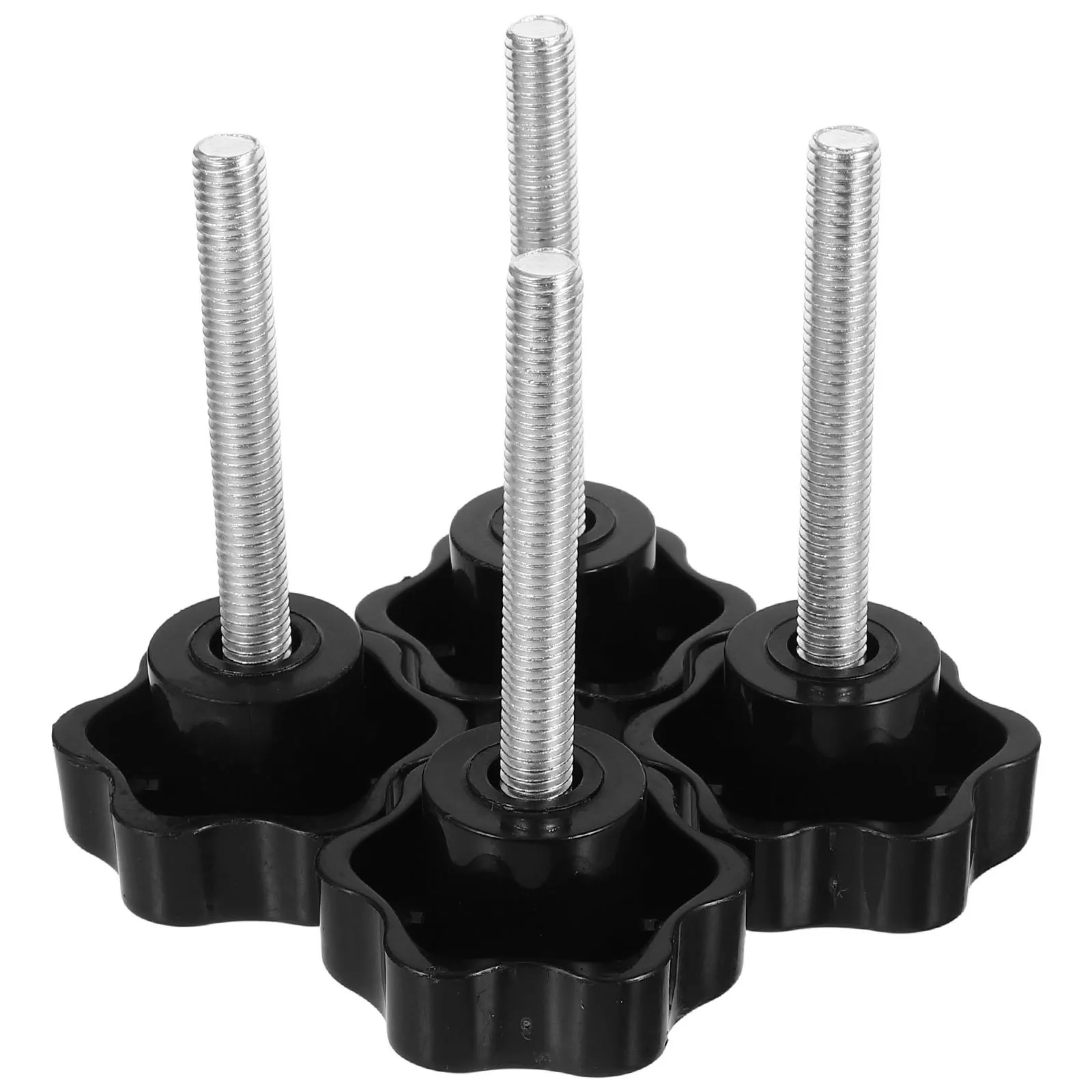 

4Pcs Hexagonal Star Screw Thumb Adjustable Machine Handle Knobs Durable Plastic Head Clamping Replacement Parts for Camping