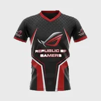 Kaos Jersey ASUS ROG 3D Printed Men's and Women's T-Shirts Casual Breathable Loose Sports O-Neck Short Sleeve T-Shirt Tops