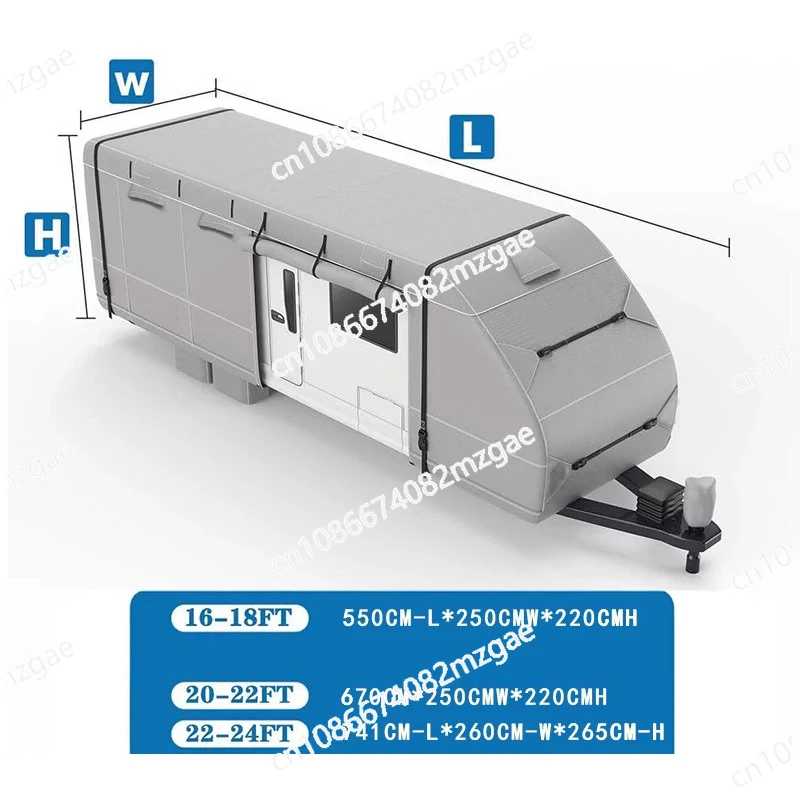 

Camping RV Cover Waterproof Touring Car Cover 420D Oxford Cloth Trailer RV Cover Sunroof Convertible Hardtop
