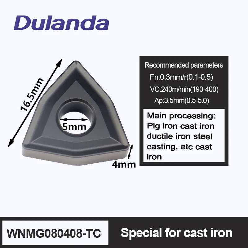 Original Turning Tool Carbide Insert WNMG080408-TC LC3115 Metal Lathe Machining for Cast Iron Cutting Tools