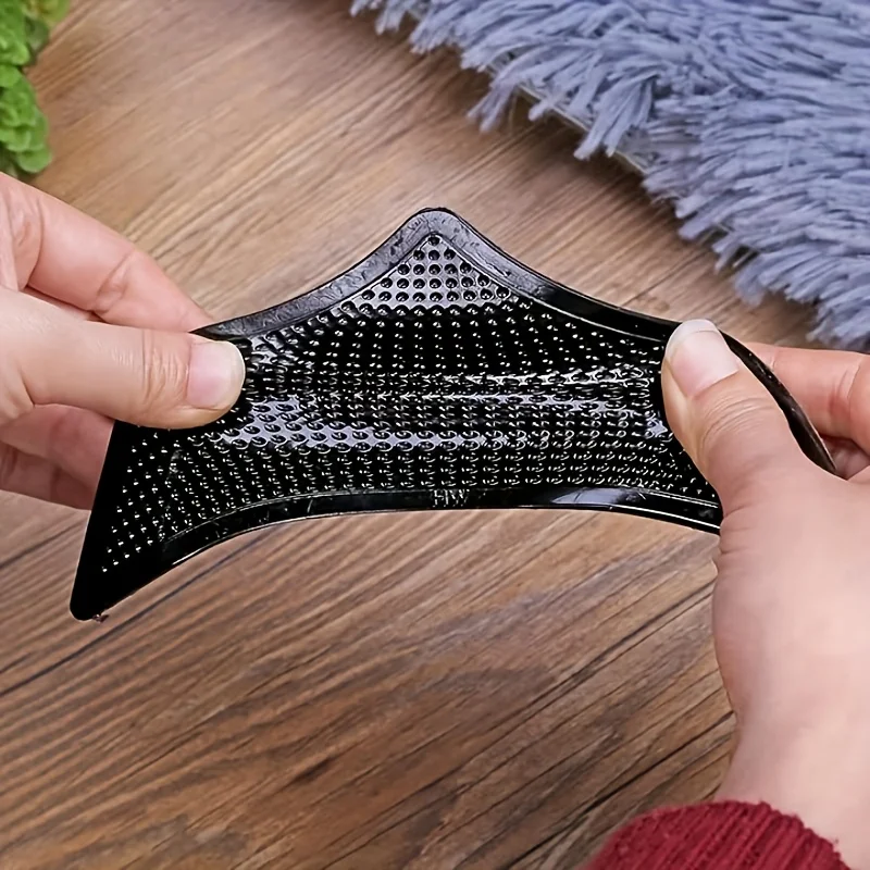 8 PCS Reusable Anti Slip Carpet Fixators Triangular Double-Sided Water Washed and Non Marking Adhesive
