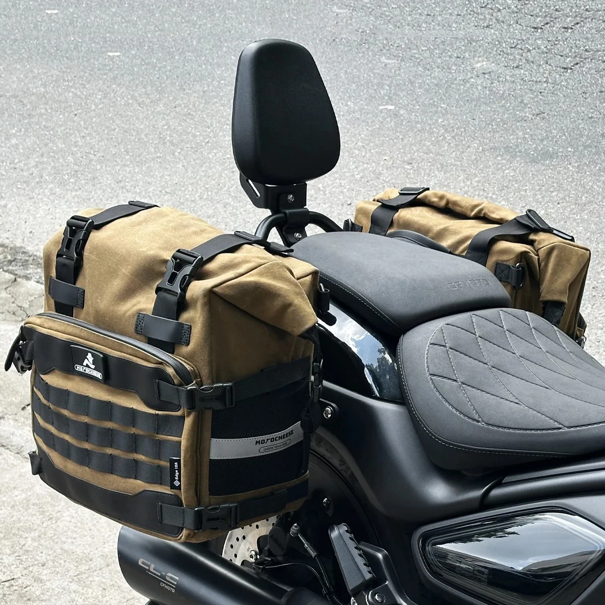 Motorcycle Tail Bag Travel Luggage Side Bags Moto Rack Trunk Back Seat Bag with Shoulder Straps Backpack For  CFMOTO 550CL-C