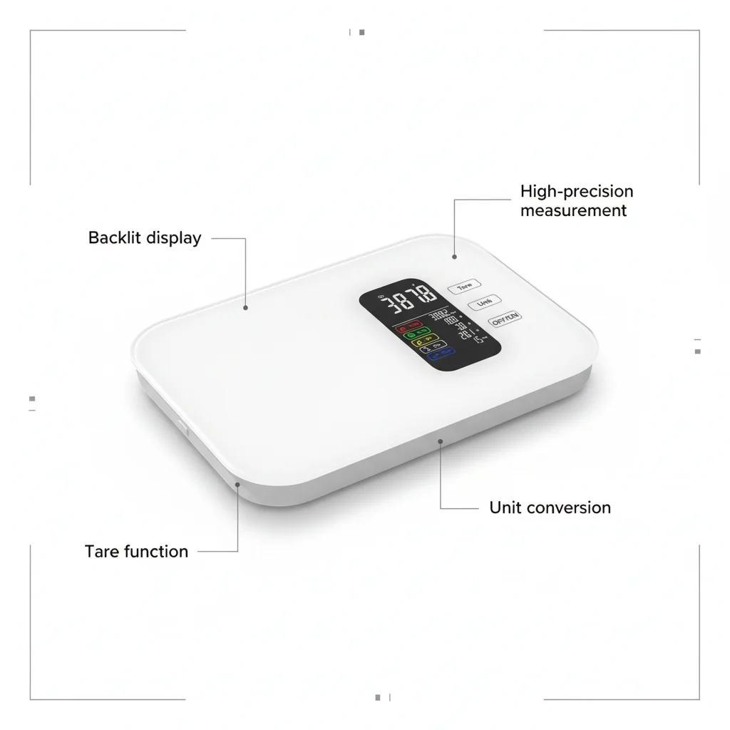 Digital Kitchen Scale with Nutrition Analysis Smart Food Scale for Calories Protein Carb Fat Tracking Electronic Diet Scale