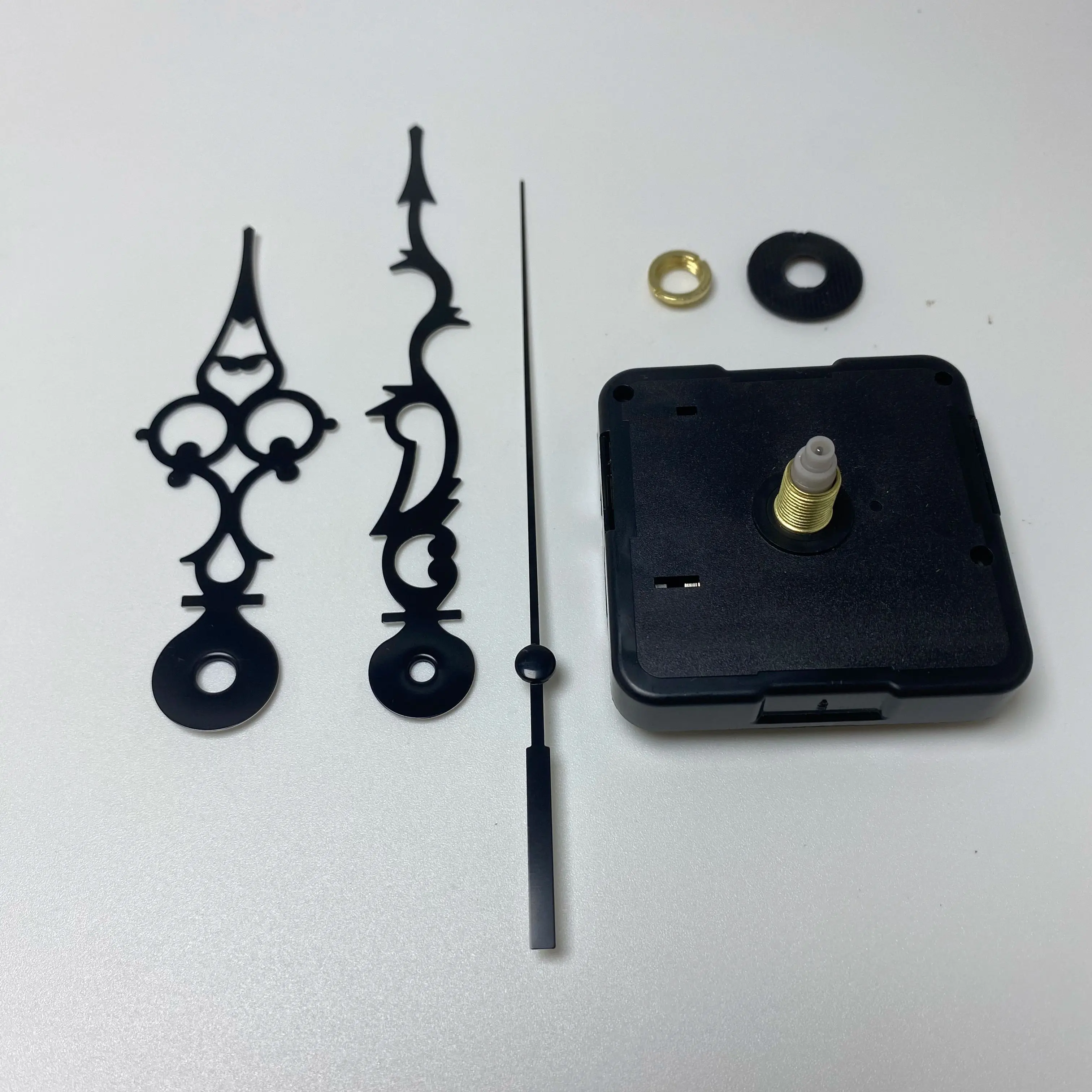 Noiseless Sweep Clock Mechanism with Elegant Decorative Floral Hands DIY Replacement Kit for Wall Clock Making