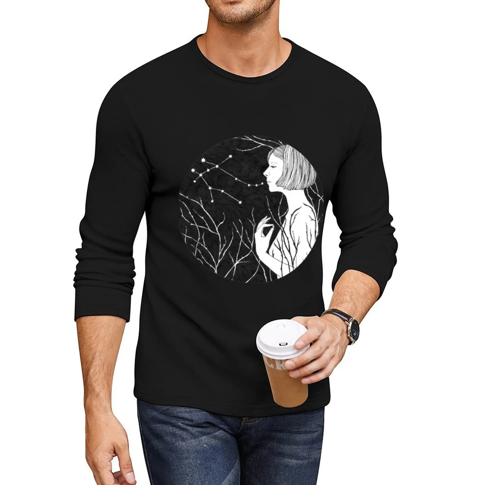 

Constellation Under stars Long T-Shirt sweat shirt oversized t shirt Tee shirt boys animal print mens vintage t shirts