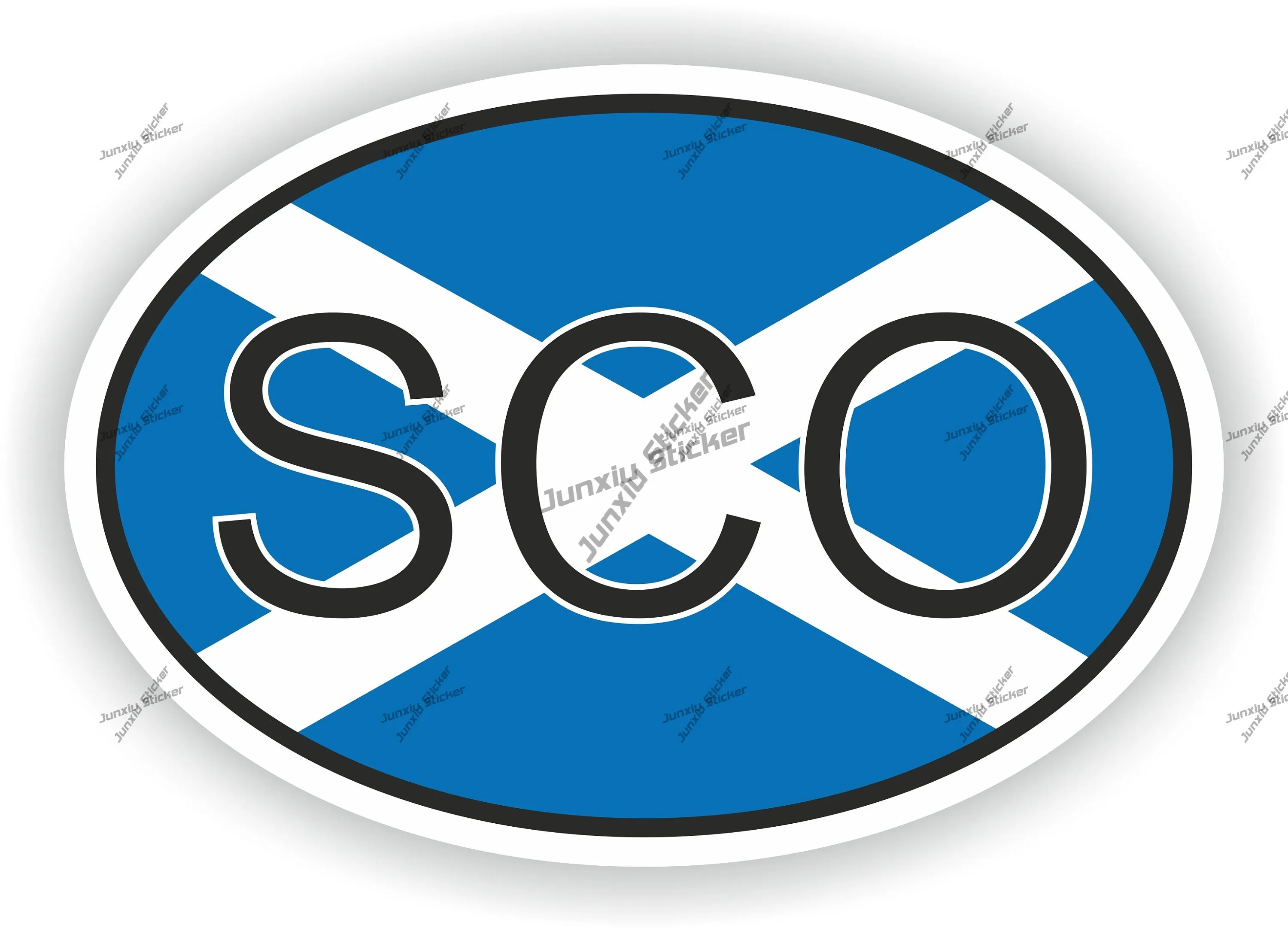 

Scotland Sco Country Code Oval Flag Sticker Phone Trunk Guitar Pickup Camper Accessories For The Car Tuning Stickers Bumper Pvc
